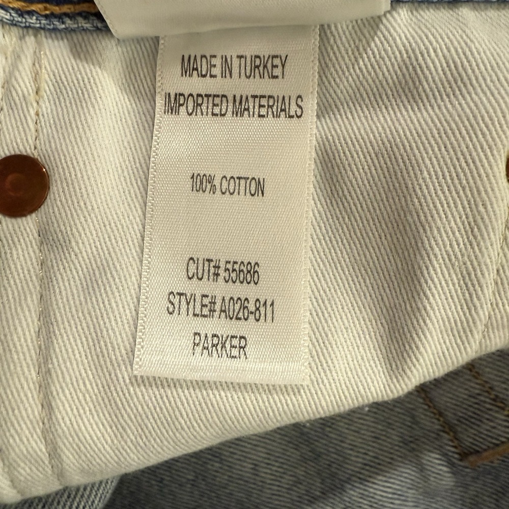 Agolde Parker Vintage Cut Off Shorts 26 Swapmeet Blue Denim Jean Button Fly High - Picture 5 of 5